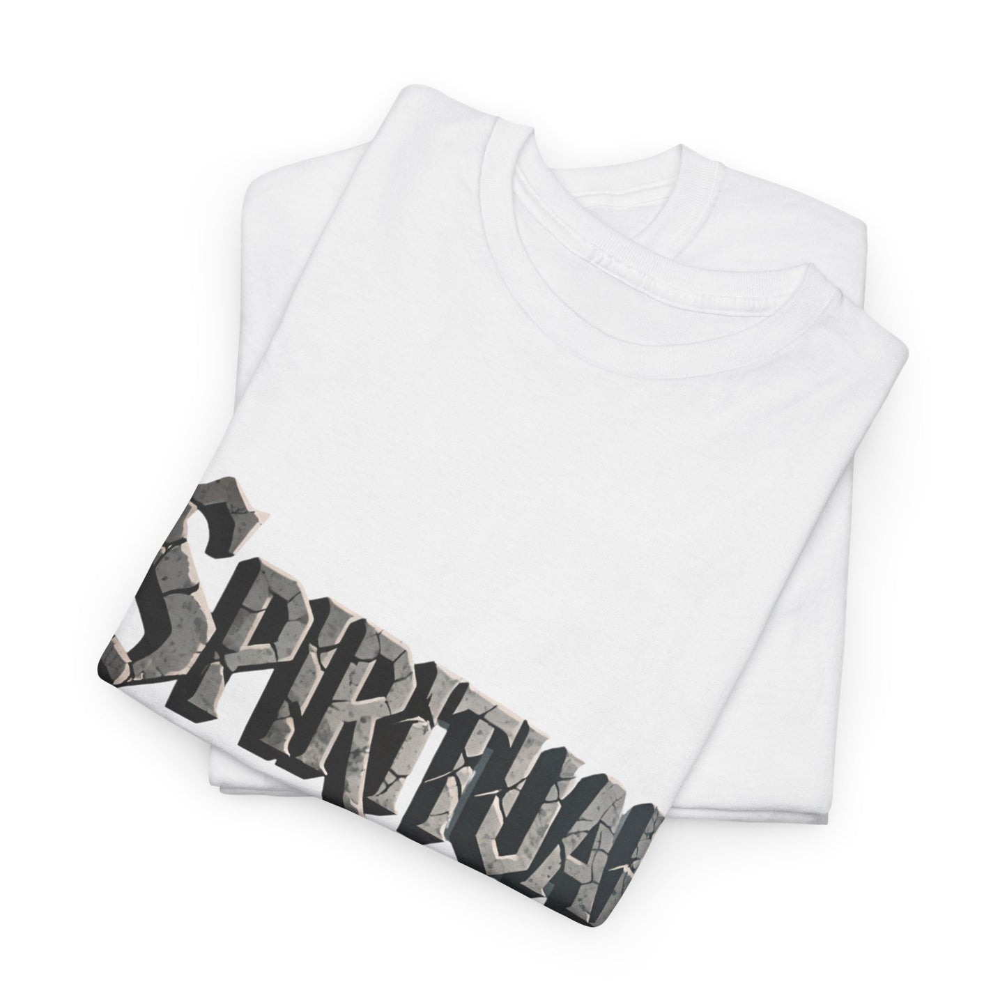 Spiritual Warrior T-Shirt — Gothic Lettering Faith & Strength Tee
