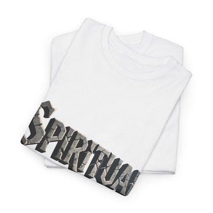 Spiritual Warrior T-Shirt — Gothic Lettering Faith & Strength Tee