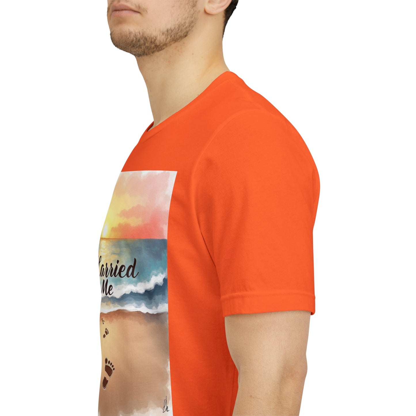 He Carried Me Scripture Tee | Inspirational Christian Faith Shirt