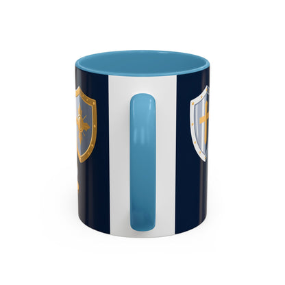 Christian Knight Coffee Mug — “Suit Up Daily” Accent Ceramic Mug