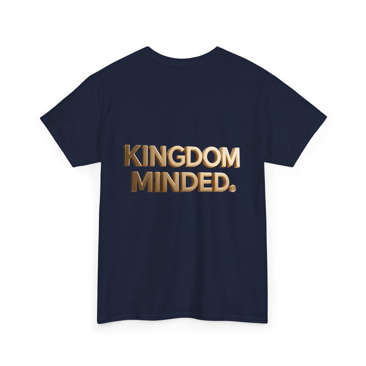 Faith & Focus Tee — Gold Typography Cotton Shirt