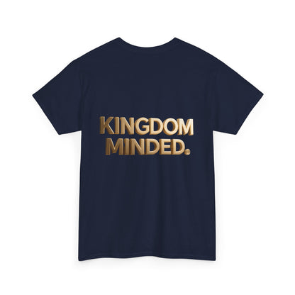 Faith & Focus Tee — Gold Typography Cotton Shirt