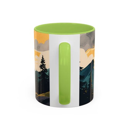 Faith Can Move Mountains Coffee Mug — Matthew 17:20 Inspirational Accent Mug