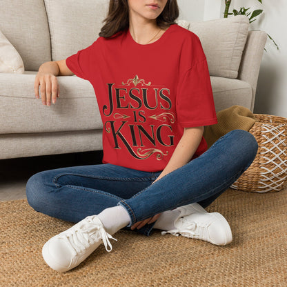Jesus Is King T-Shirt — Christian Faith Graphic Tee, Inspirational Worship Shirt