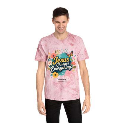 Jesus Changes Everything T-Shirt — Floral Butterfly Christian Tee