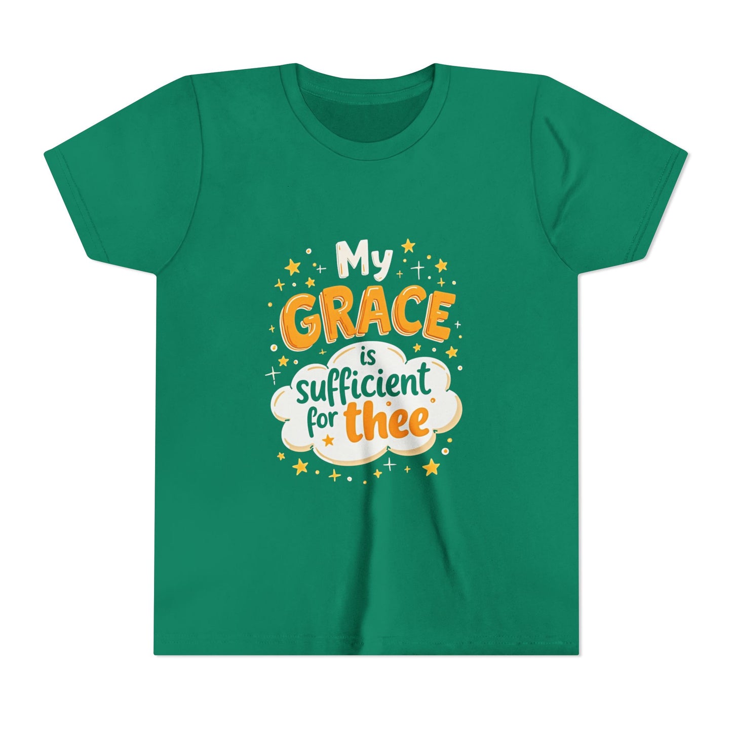 Grace thee Youth Tee | Kids Christian Shirt, Inspirational Cloud Design