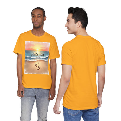 He Carried Me Scripture Tee | Inspirational Christian Faith Shirt