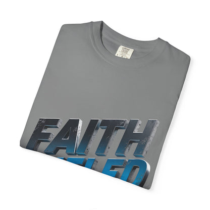 Faith Fueled Garment-Dyed Tee — Vintage Two-Tone Christian T-Shirt
