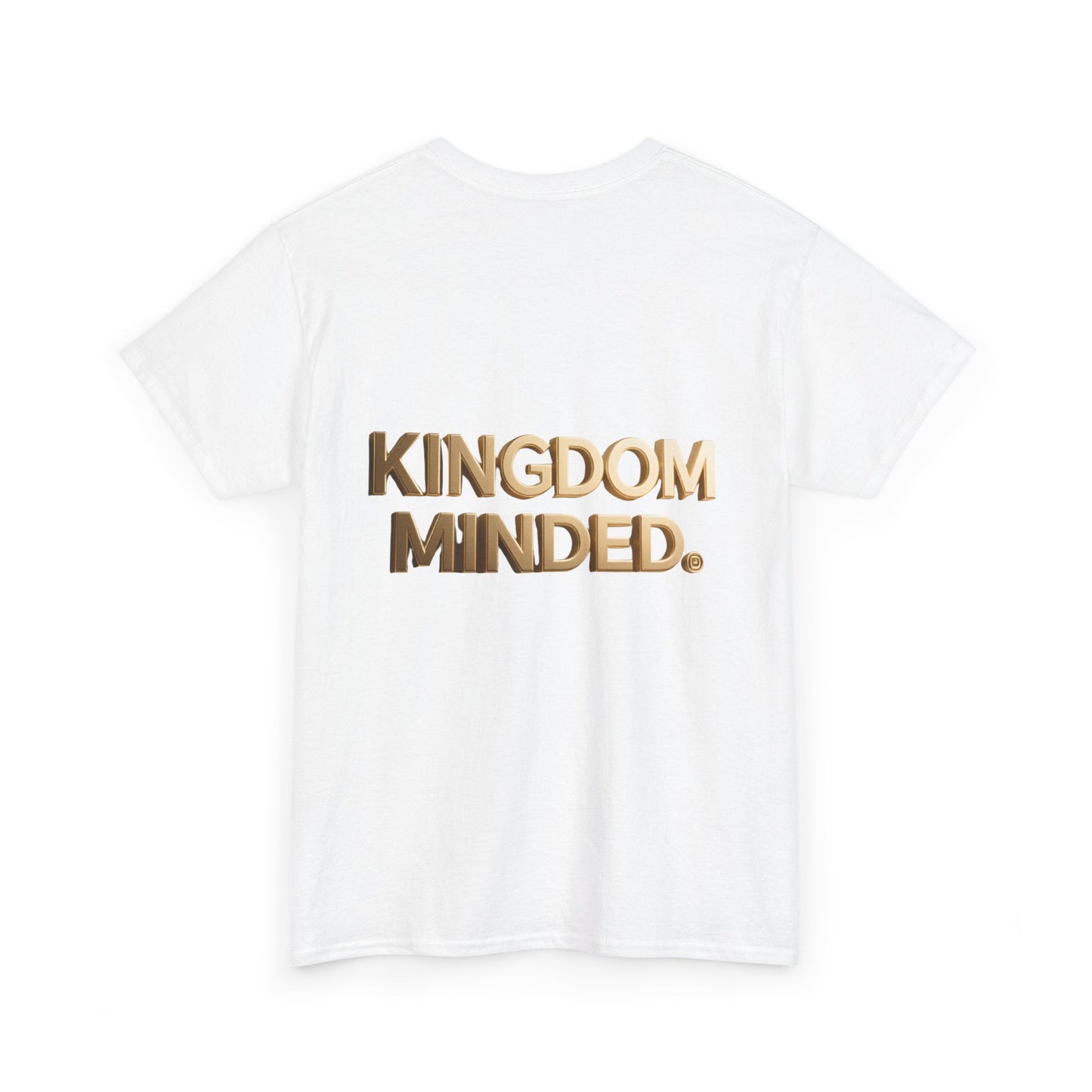 Faith & Focus Tee — Gold Typography Cotton Shirt