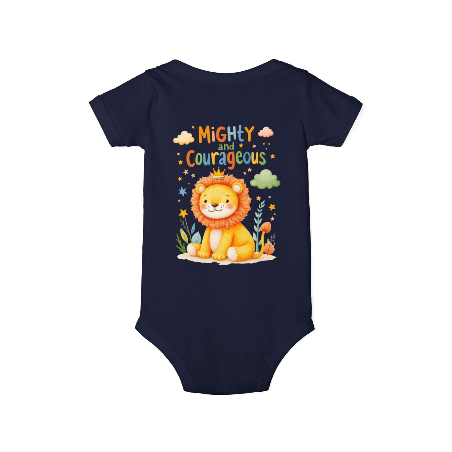 Mighty and Courageous Lion Infant One‑Piece Bodysuit | Perfect Gift for Baby Showers | Birthday Gifts