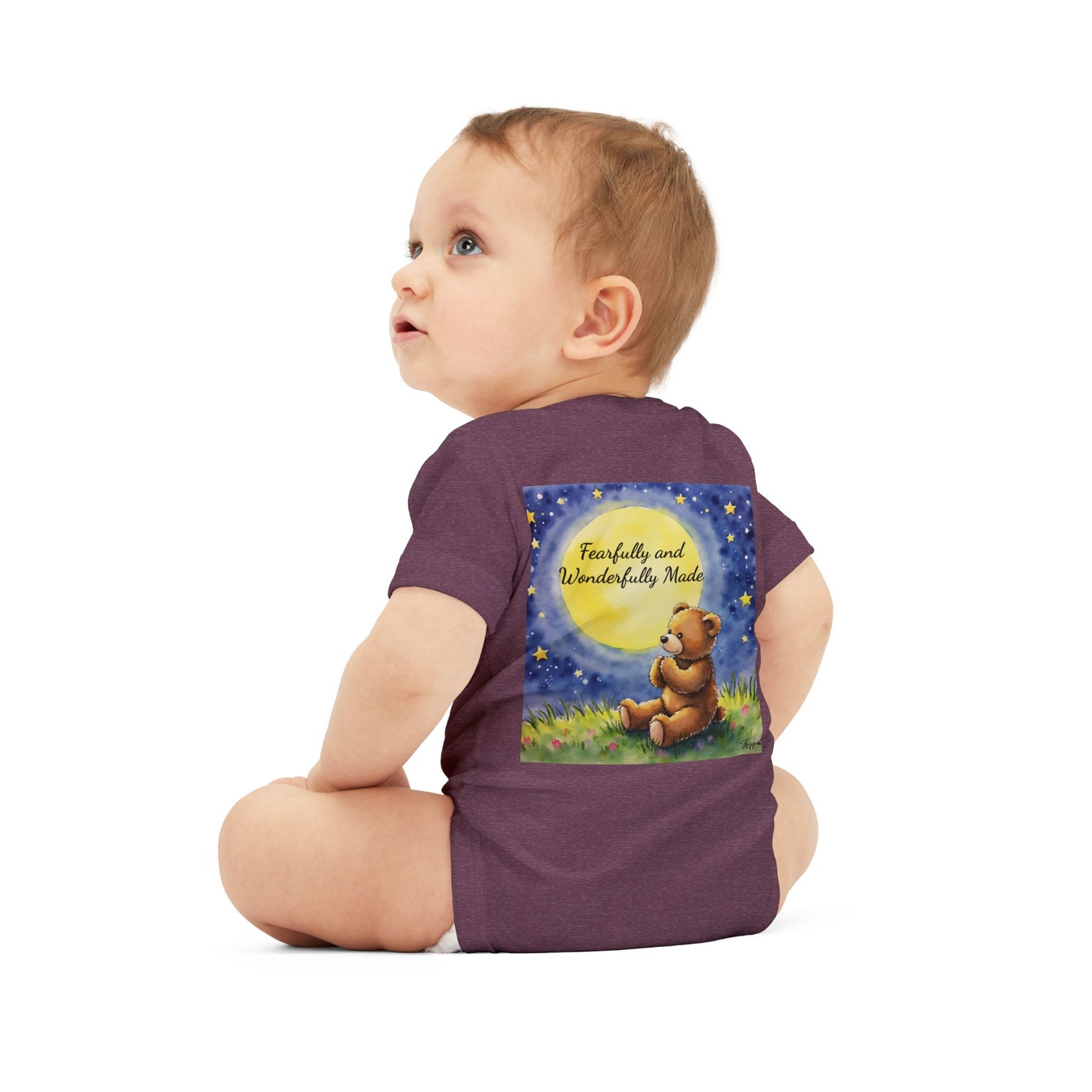 Infant One-Piece — 'Little Prayer Warrior' Bear Baby Bodysuit (Personalize Name)