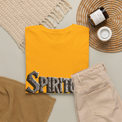 Spiritual Warrior T-Shirt — Gothic Lettering Faith & Strength Tee