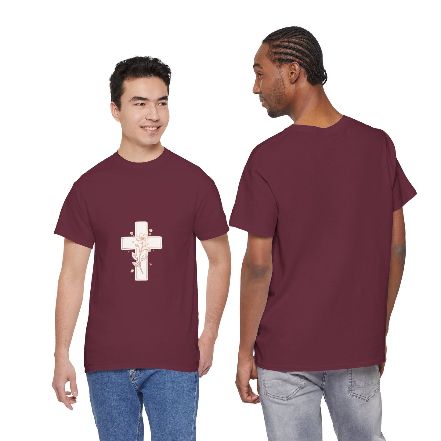 Floral Cross Tee — Delicate Bloom Christian T-Shirt | Meaningful gifts for teens and adults