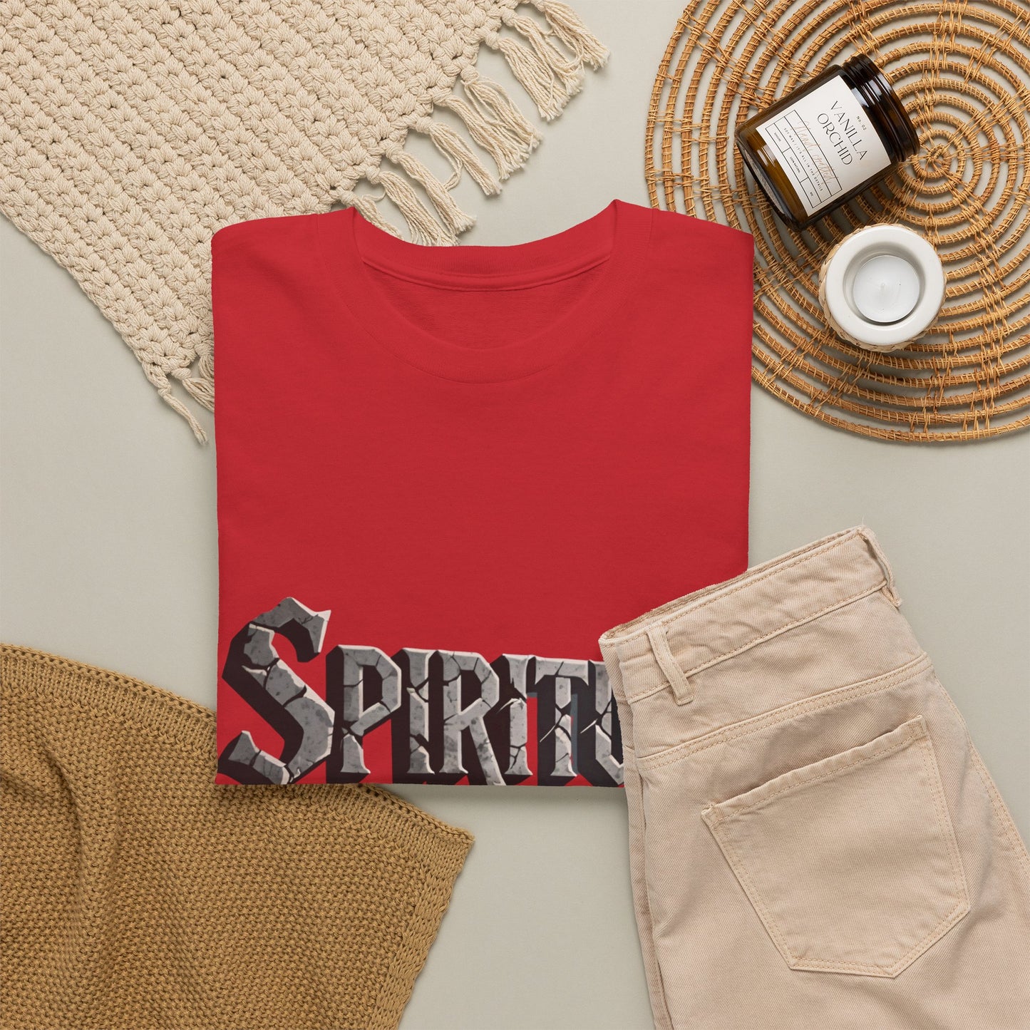 Spiritual Warrior T-Shirt — Gothic Lettering Faith & Strength Tee