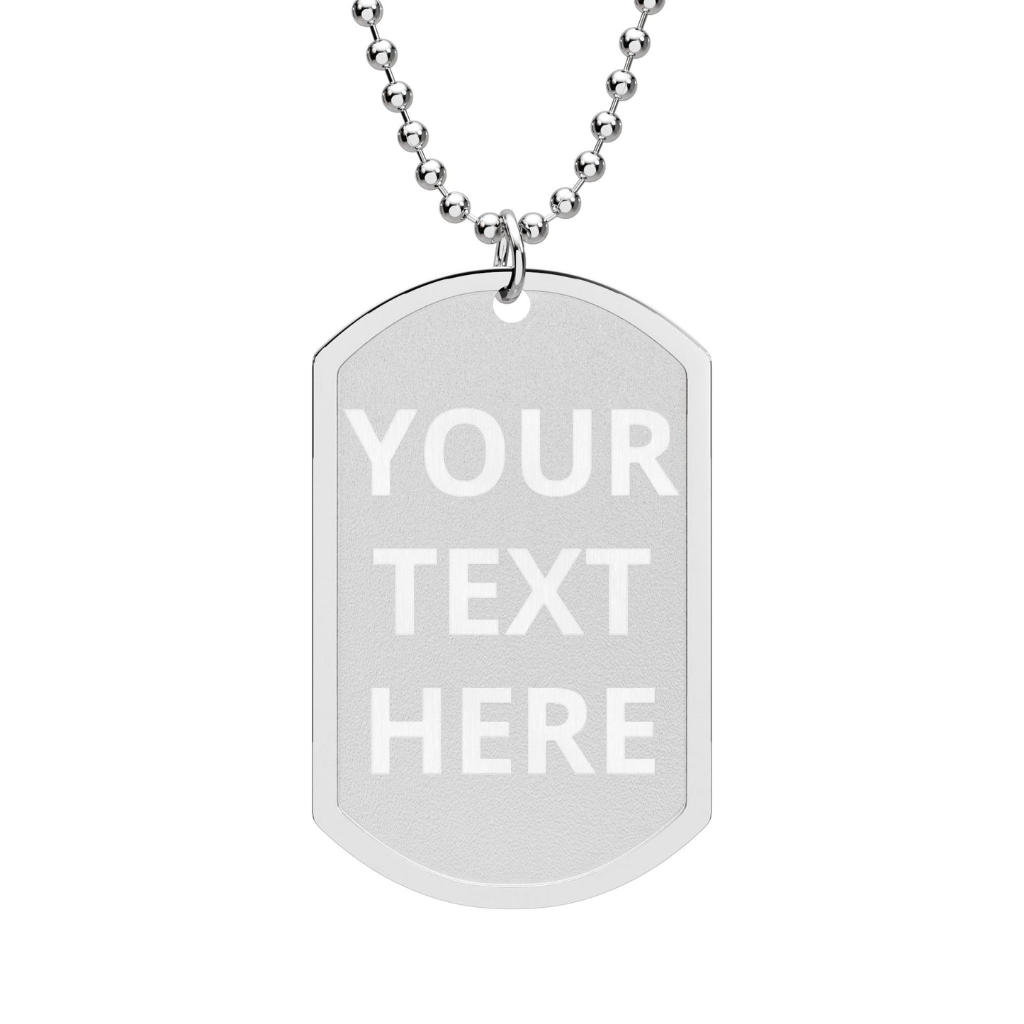 Personalized Dog Tag Necklace — Custom Engraved Military-Style ID Pendant with Chain