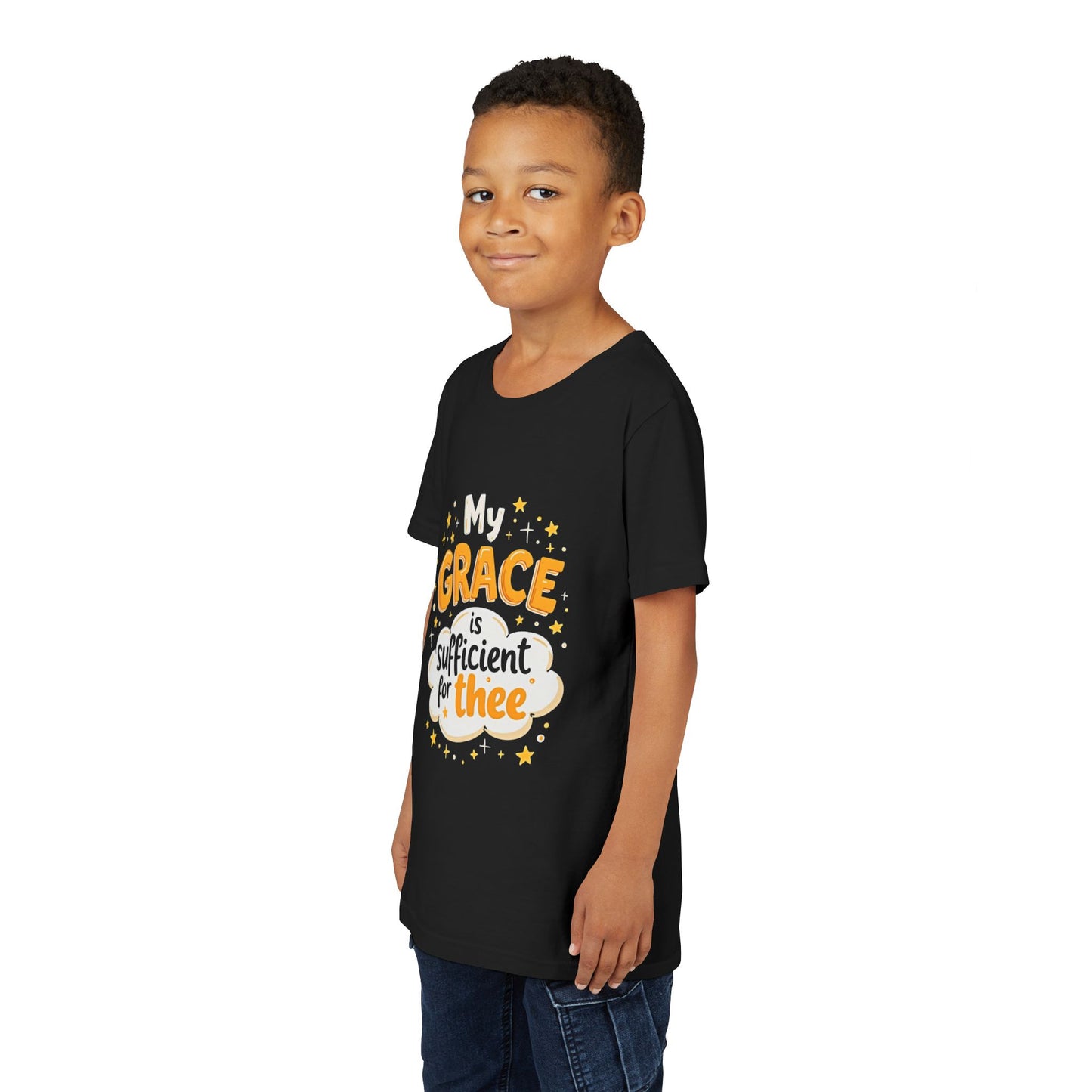 Grace thee Youth Tee | Kids Christian Shirt, Inspirational Cloud Design