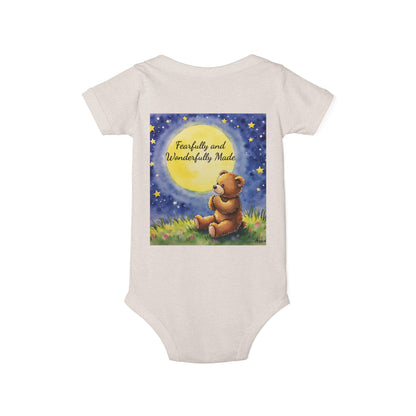 Infant One-Piece — 'Little Prayer Warrior' Bear Baby Bodysuit (Personalize Name)