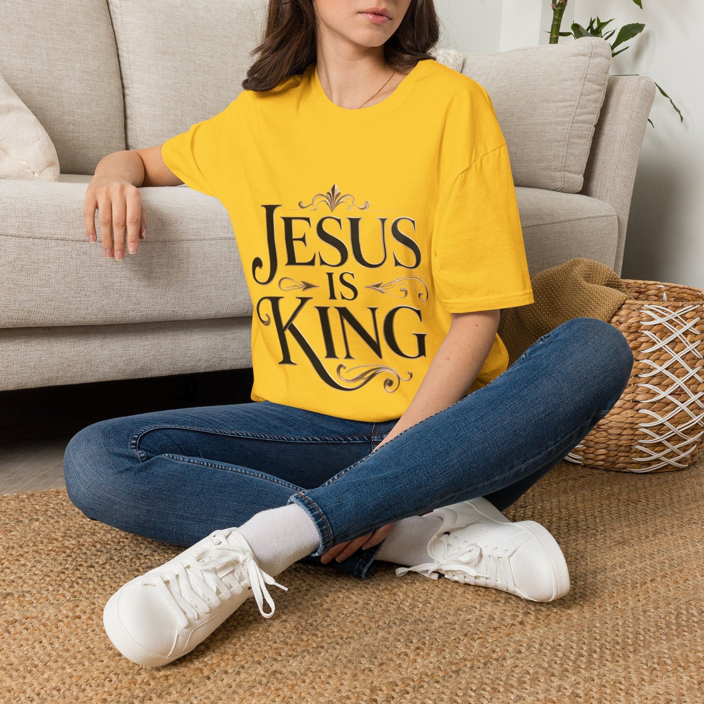 Jesus Is King T-Shirt — Christian Faith Graphic Tee, Inspirational Worship Shirt