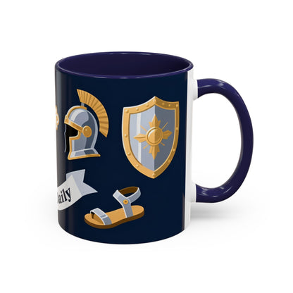 Christian Knight Coffee Mug — “Suit Up Daily” Accent Ceramic Mug