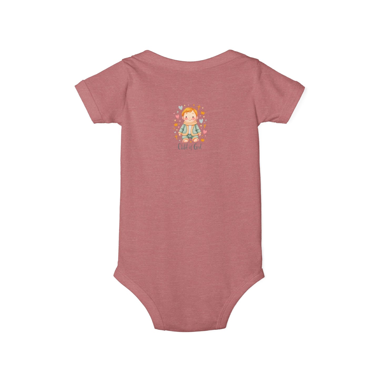 Infant One-Piece Bodysuit — Cute Little Girl Illustration "Hello World" Baby Bodysuit