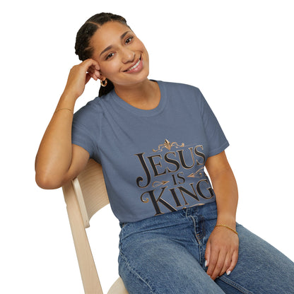Jesus Is King T-Shirt — Christian Faith Graphic Tee, Inspirational Worship Shirt