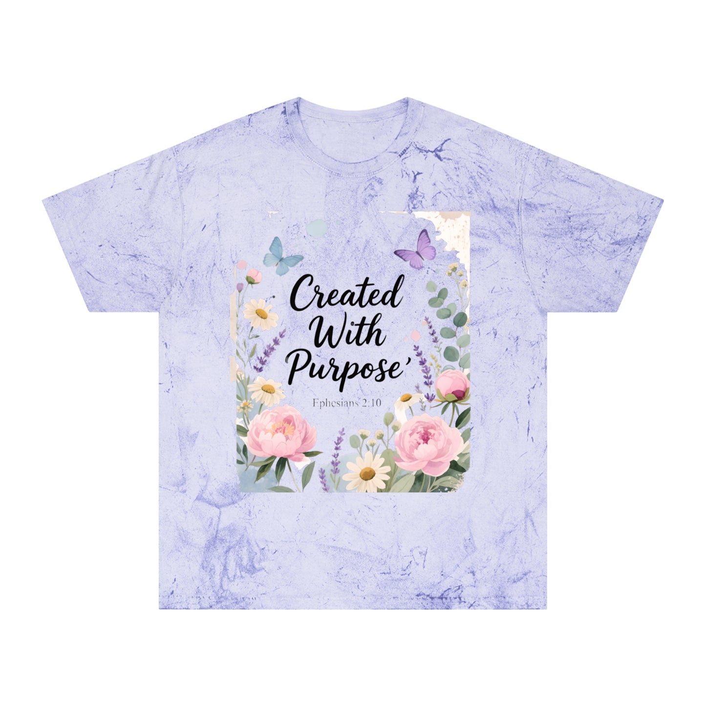 Created With Purpose Floral T‑Shirt Meaningful Gifts