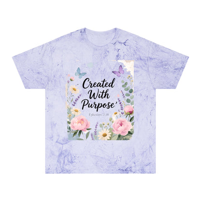 Created With Purpose Floral T‑Shirt Meaningful Gifts