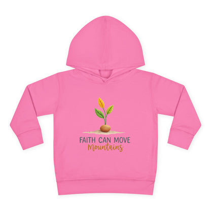 Toddler Hoodie - "Faith Can Move Mountains" Plant Graphic