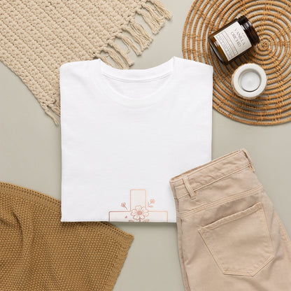Floral Cross Tee — Delicate Bloom Christian T-Shirt | Meaningful gifts for teens and adults