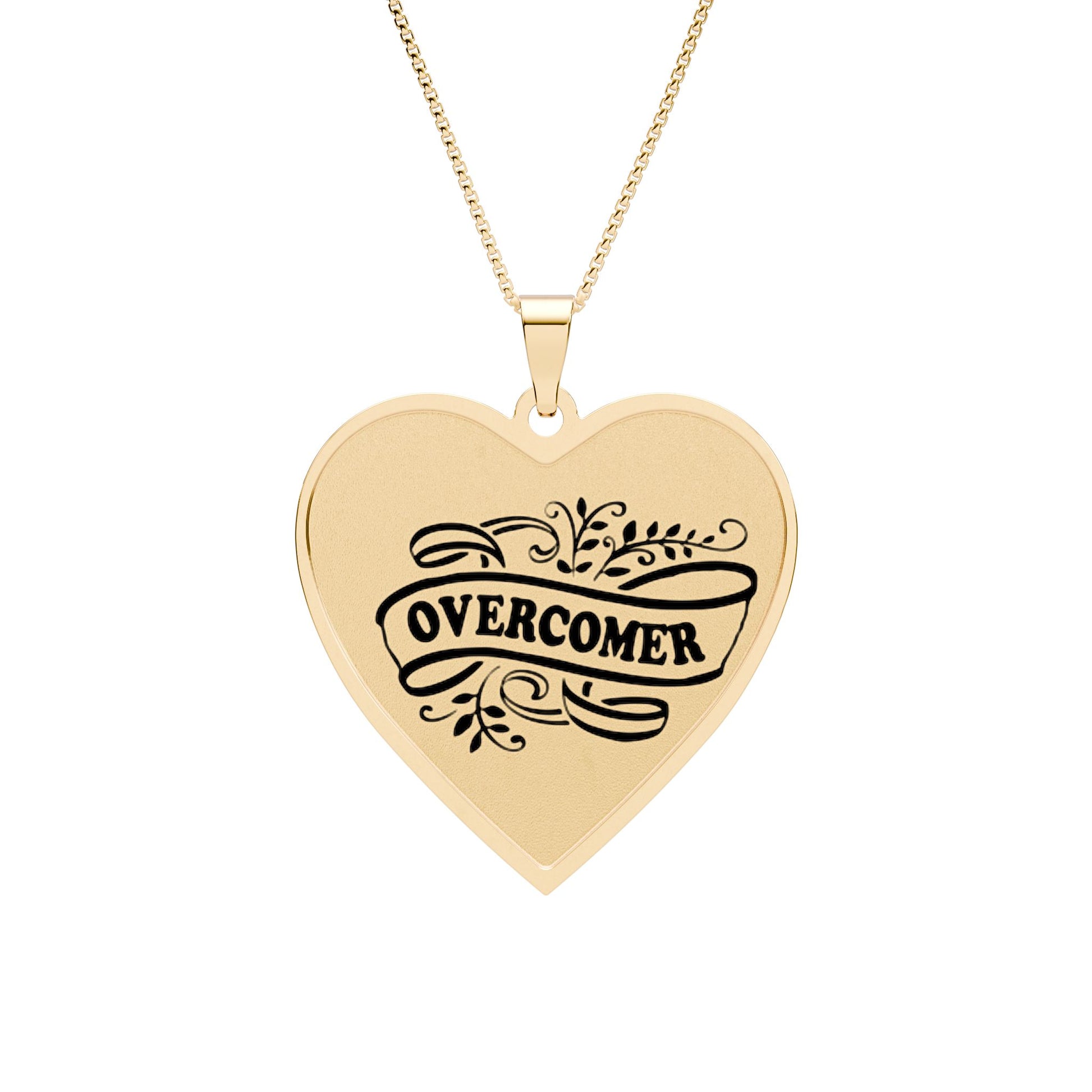 Overcomer Heart Photo Pendant 