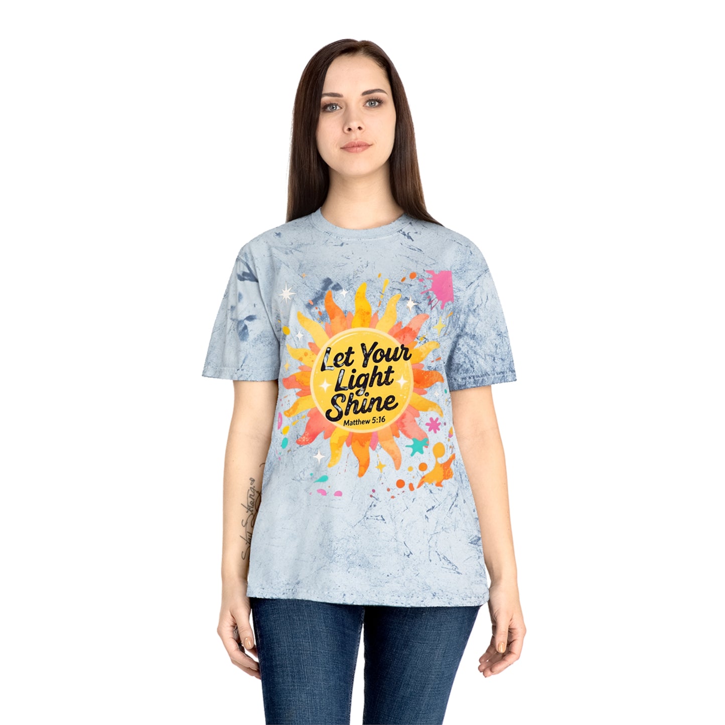 Christian Sunburst Graphic Tee - Let Your Light Shine Unisex T-Shirt