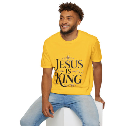 Jesus Is King T-Shirt — Christian Faith Graphic Tee, Inspirational Worship Shirt