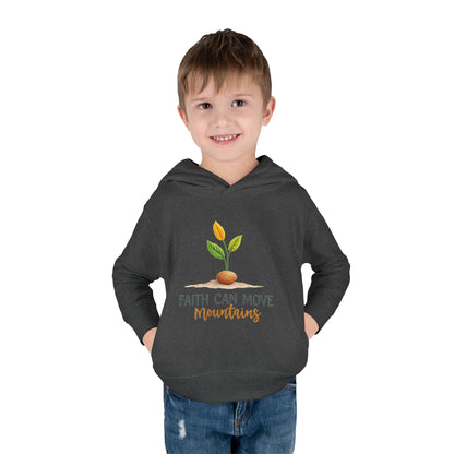 Toddler Hoodie - "Faith Can Move Mountains" Plant Graphic
