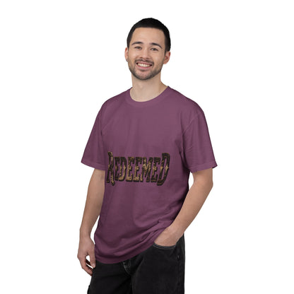 Garment-Dyed Statement Tee — Bold Single-Word Typographic Front