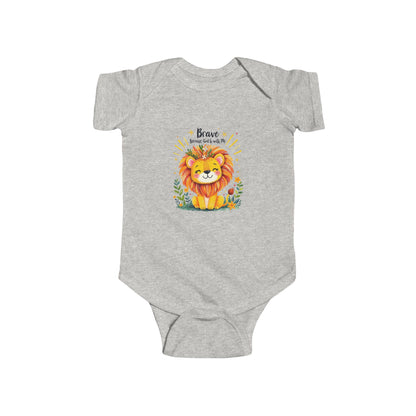 Infant Bodysuit — 'Brave Little Lion' Cute Baby Onesie