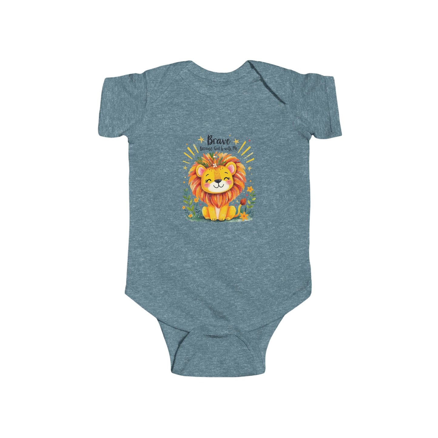 Infant Bodysuit — 'Brave Little Lion' Cute Baby Onesie