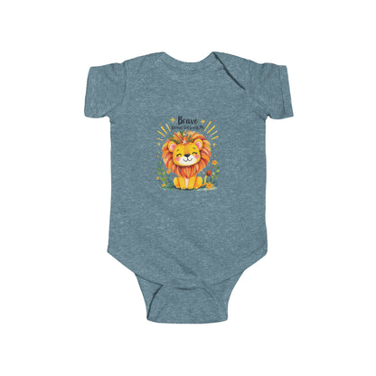 Infant Bodysuit — 'Brave Little Lion' Cute Baby Onesie