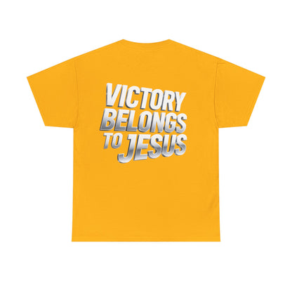 Victory Belongs to Jesus T-Shirt — Heavyweight Christian Faith Tee