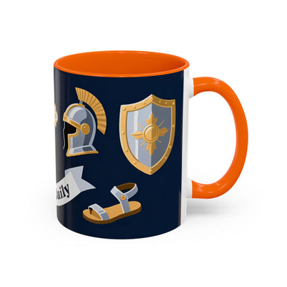Christian Knight Coffee Mug — “Suit Up Daily” Accent Ceramic Mug