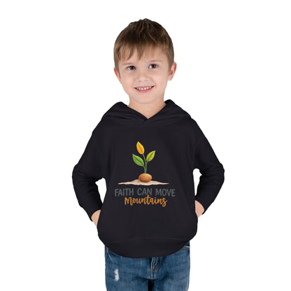 Toddler Hoodie - "Faith Can Move Mountains" Plant Graphic
