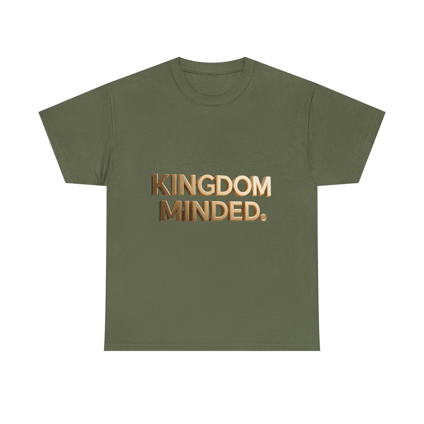 Faith & Focus Tee — Gold Typography Cotton Shirt