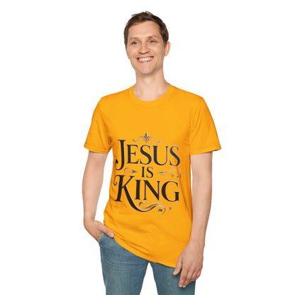 Jesus Is King T-Shirt — Christian Faith Graphic Tee, Inspirational Worship Shirt