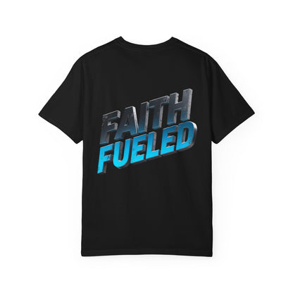 Faith Fueled Garment-Dyed Tee — Vintage Two-Tone Christian T-Shirt
