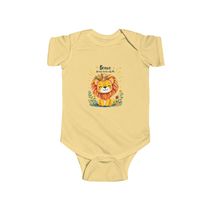Infant Bodysuit — 'Brave Little Lion' Cute Baby Onesie