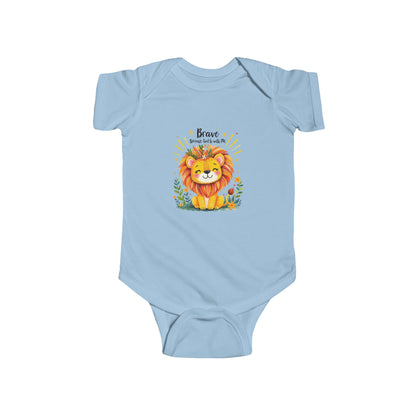 Infant Bodysuit — 'Brave Little Lion' Cute Baby Onesie