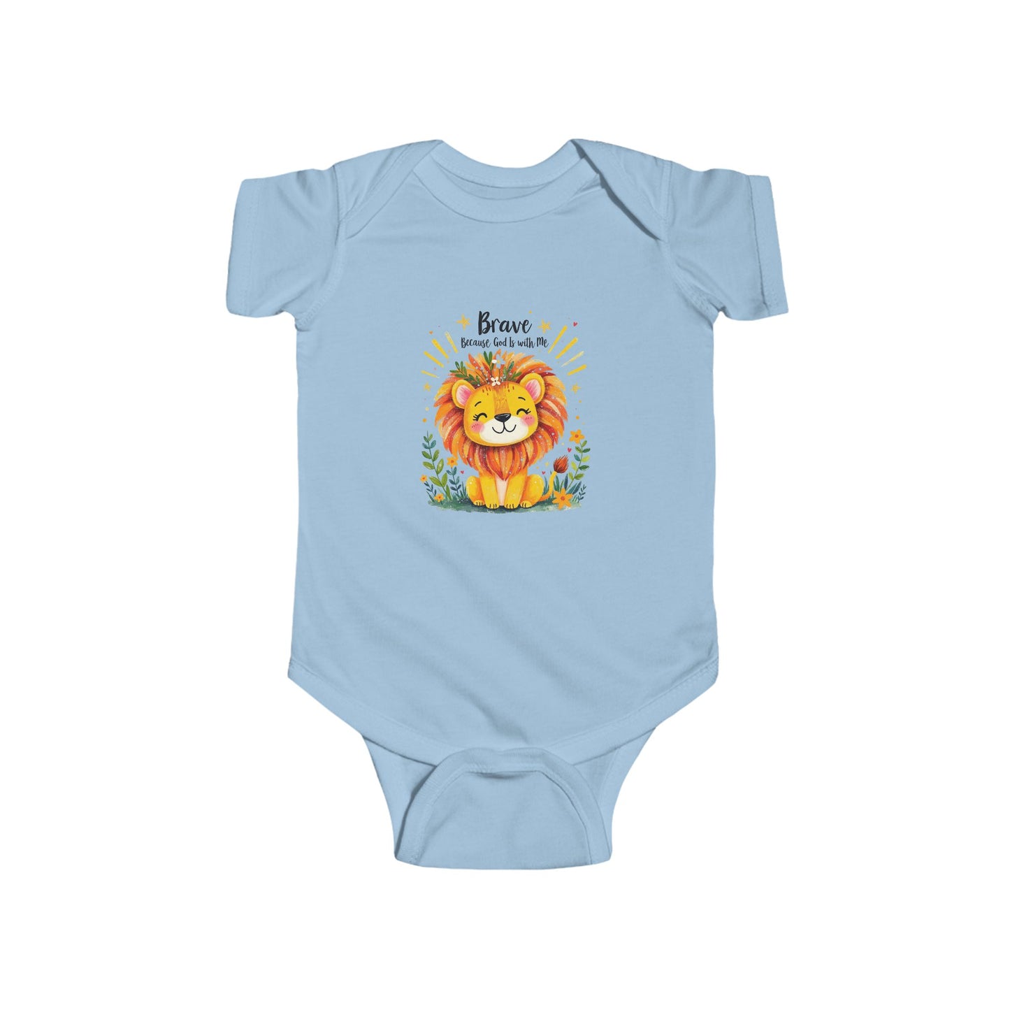 Infant Bodysuit — 'Brave Little Lion' Cute Baby Onesie