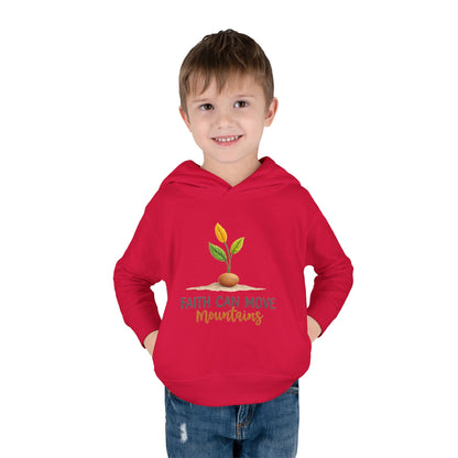 Toddler Hoodie - "Faith Can Move Mountains" Plant Graphic