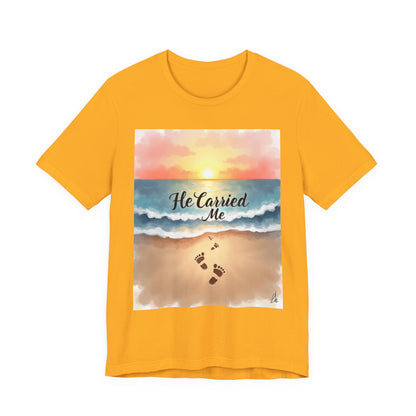 He Carried Me Scripture Tee | Inspirational Christian Faith Shirt