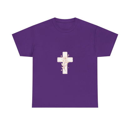 Floral Cross Tee — Delicate Bloom Christian T-Shirt | Meaningful gifts for teens and adults