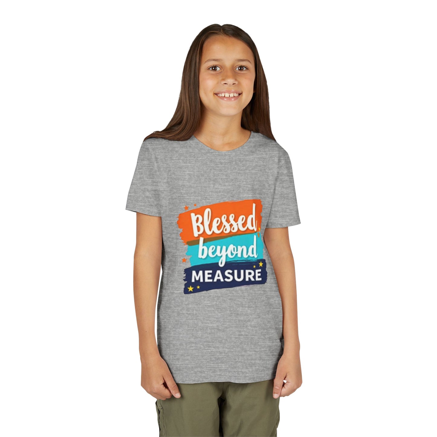 Blessed Beyond Measure Youth Tee | Inspirational Kids Shirt, Faith Design